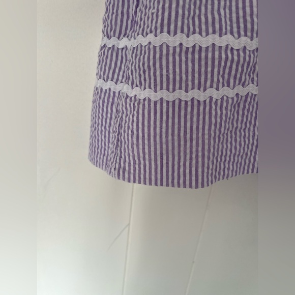 Lil Cactus Girls Lavender White Smocked Bishop Peeps Bunny Dress Size 6 - Picture 9 of 14